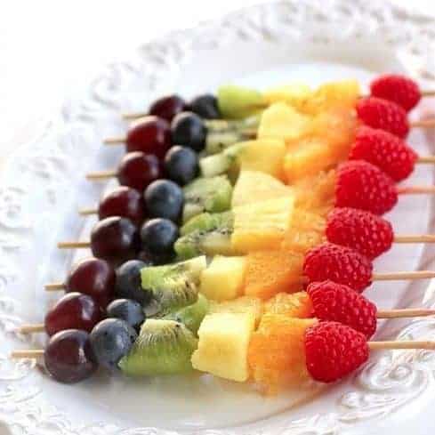 fruit kabobs, After school snacks for kids