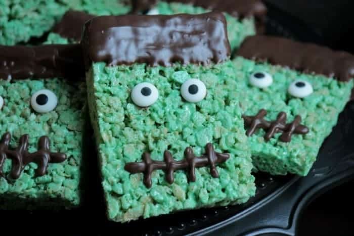 Frankenstein Rice Krispie Treats