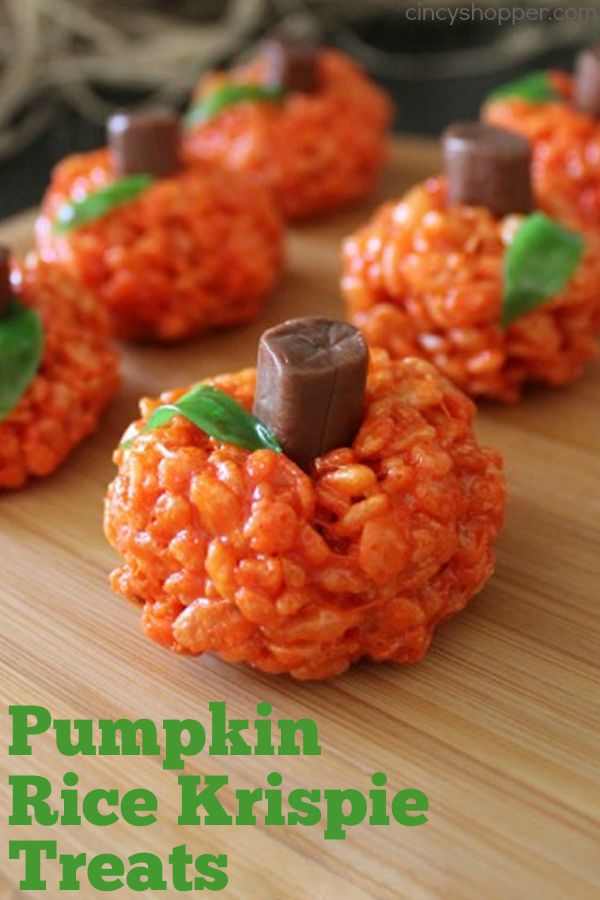 pumpkin Rice Krispie treats
