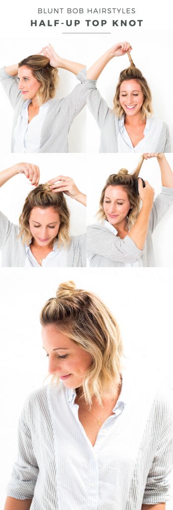 half-up top knot