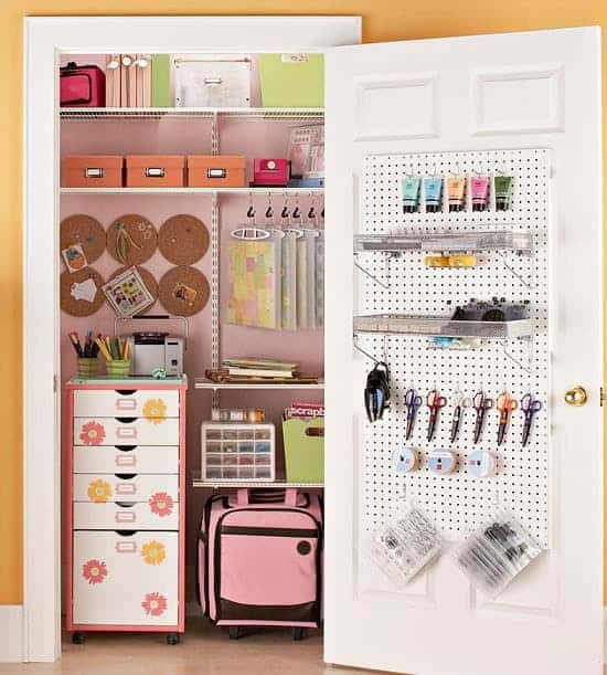 craft closet organization