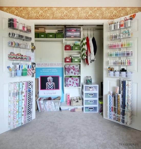 craft closet organization