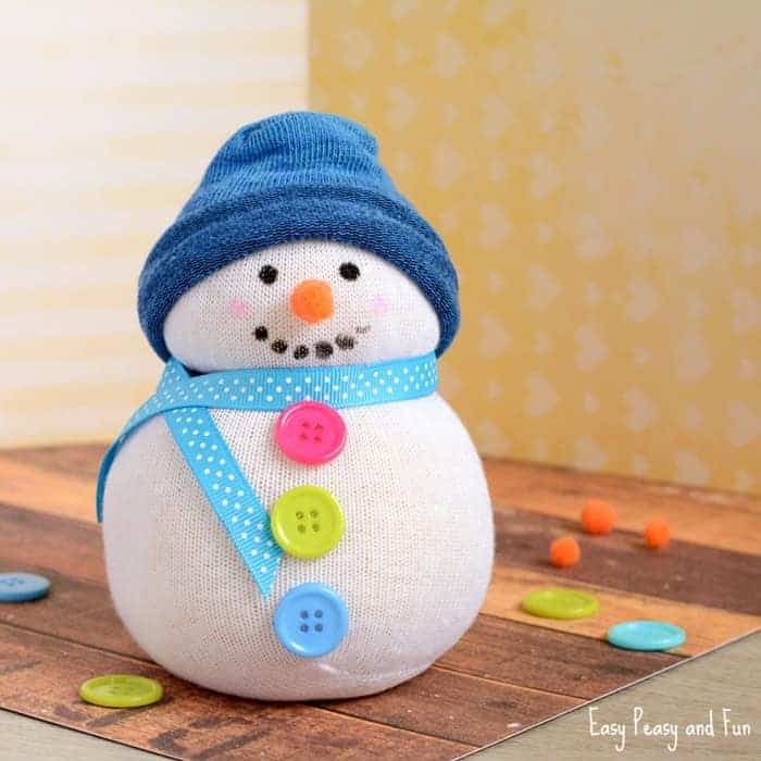 No-Sew-Sock-Snowman-Craft