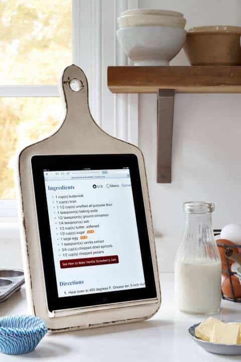 Cutting Board Tablet Stand