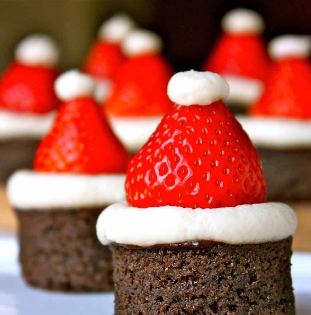 santa-hat-brownies
