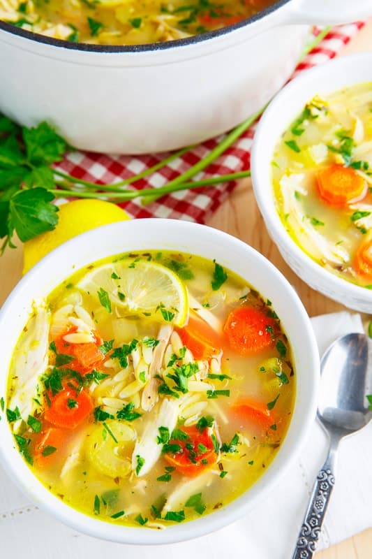 Lemon Chicken Orzo Soup