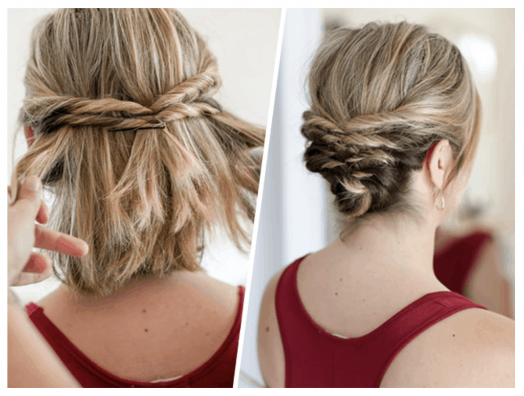 easy hairstyles for short to medium length hair - see mama go