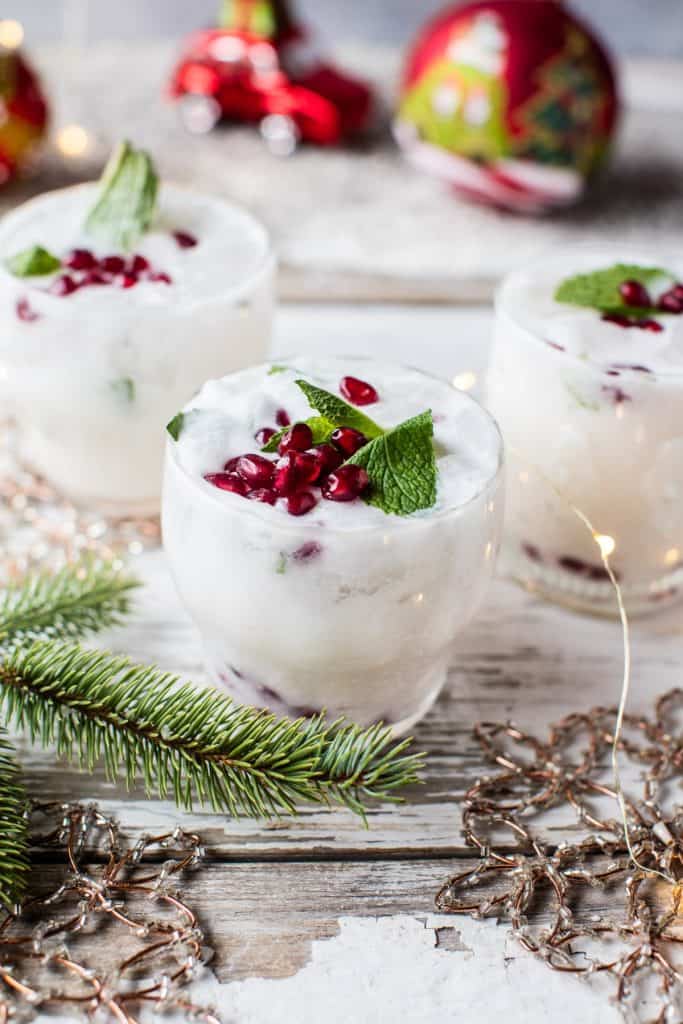 white Christmas mojito