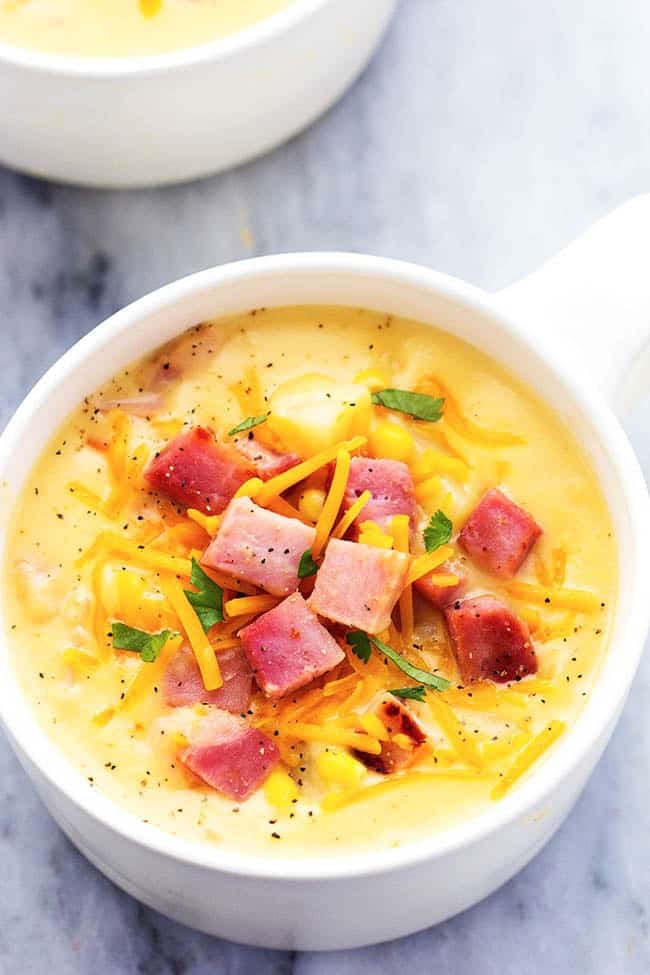 ham and potato cheddar soup