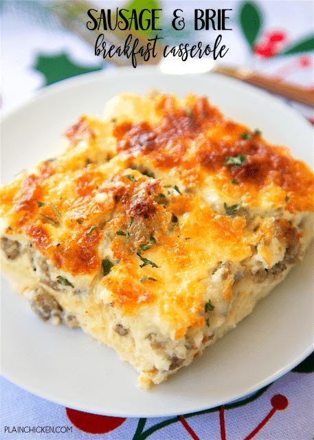 sausage brie breakfast casserole