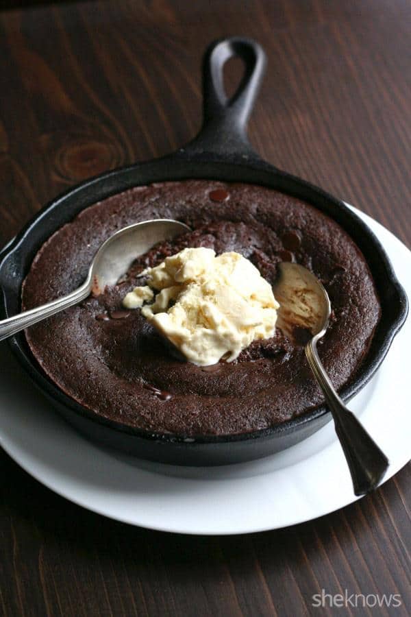 low carb skillet brownie 