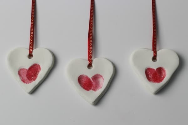 Fingerprint heart ornaments