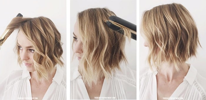 beach waves with straightener