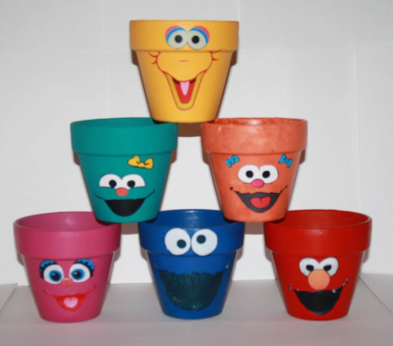 sesame street clay pot