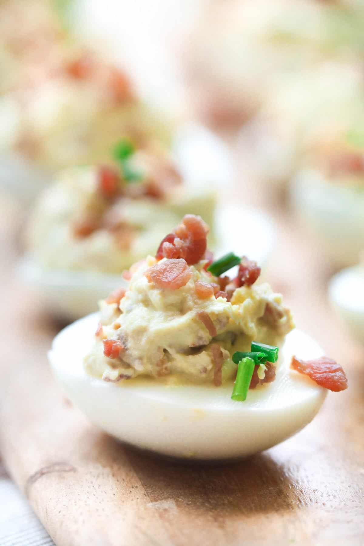 loaded deviled eggs