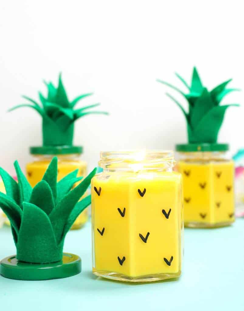 Velas de piña DIY