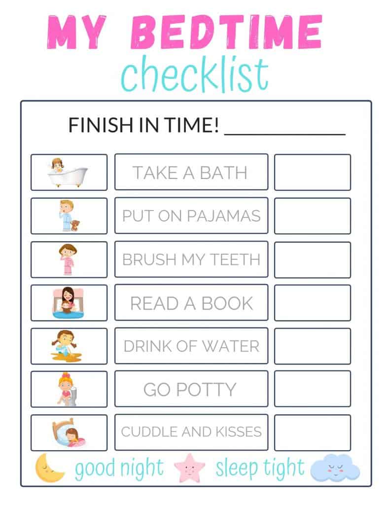 Bedtime Routine Checklist